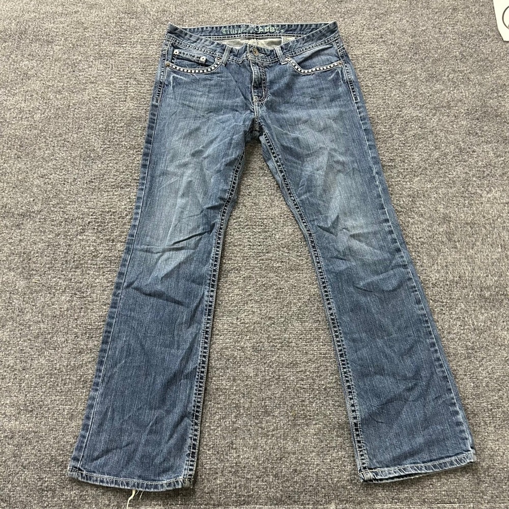 Cruel Denim Jeans Womens Size 11R Blue Abby Bootcut Studded Western Distressed